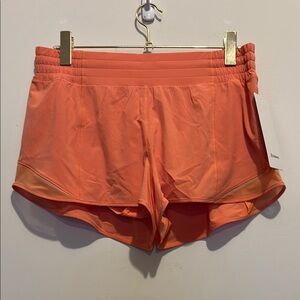 Lululemon Hotty Hot HR shirt 2.5” lined size 12